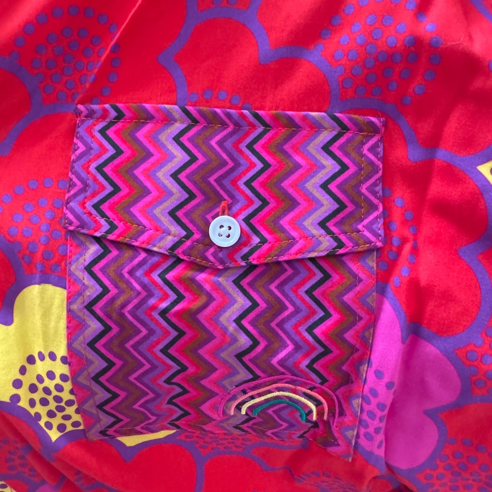 Terez Nested Floral Patchwork Button Down - image 6